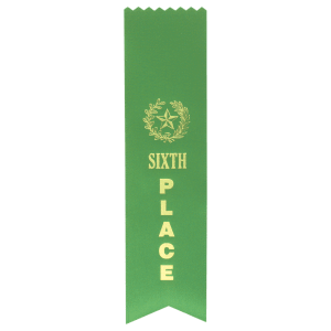 6th PLACE GREEN RIBBON